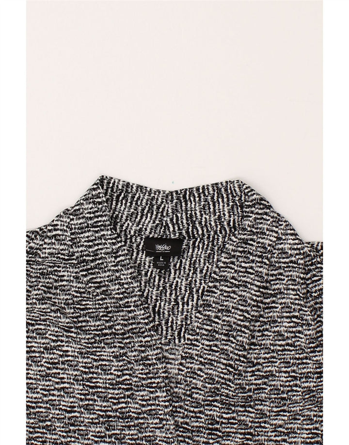 MOSSIMO Womens Abstract Pattern Pullover Shirt Blouse UK 16 Large Black Vintage Mossimo and Second-Hand Mossimo from Messina Hembry 