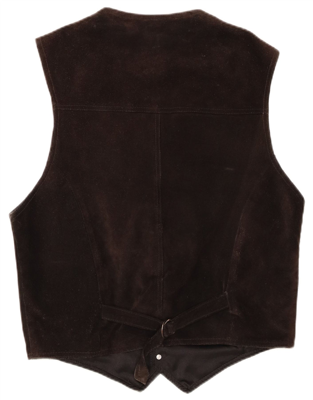 Vintage Herren Wildlederweste EU 48 Mittelbraunes Leder