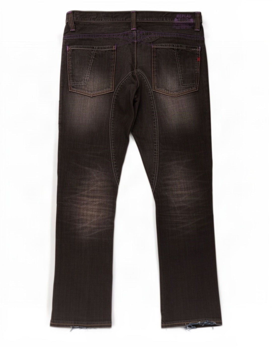 Replay Herren Straight Jeans W38 L34 Schwarz