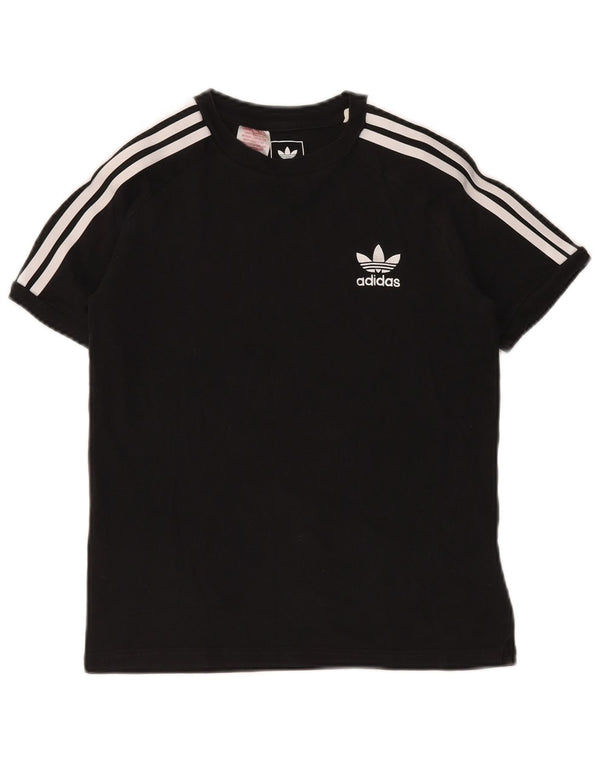 ADIDAS T-Shirt für Jungen, 11–12 Jahre, schwarze Baumwolle
