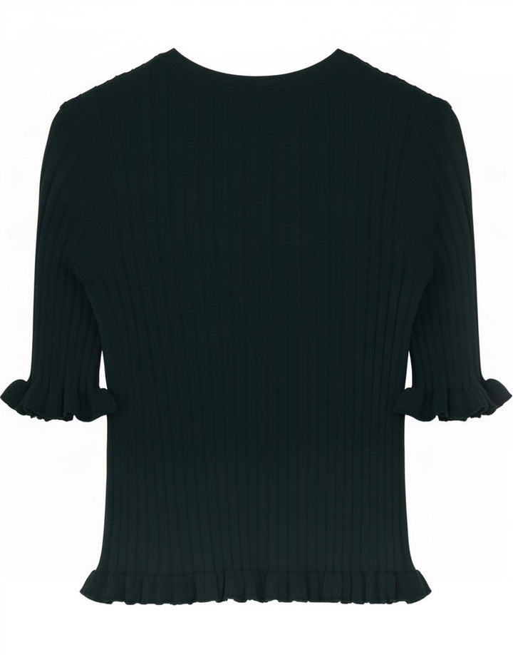 Zara Damen Crop Bluse Top UK 8 Small Grüne Viskose