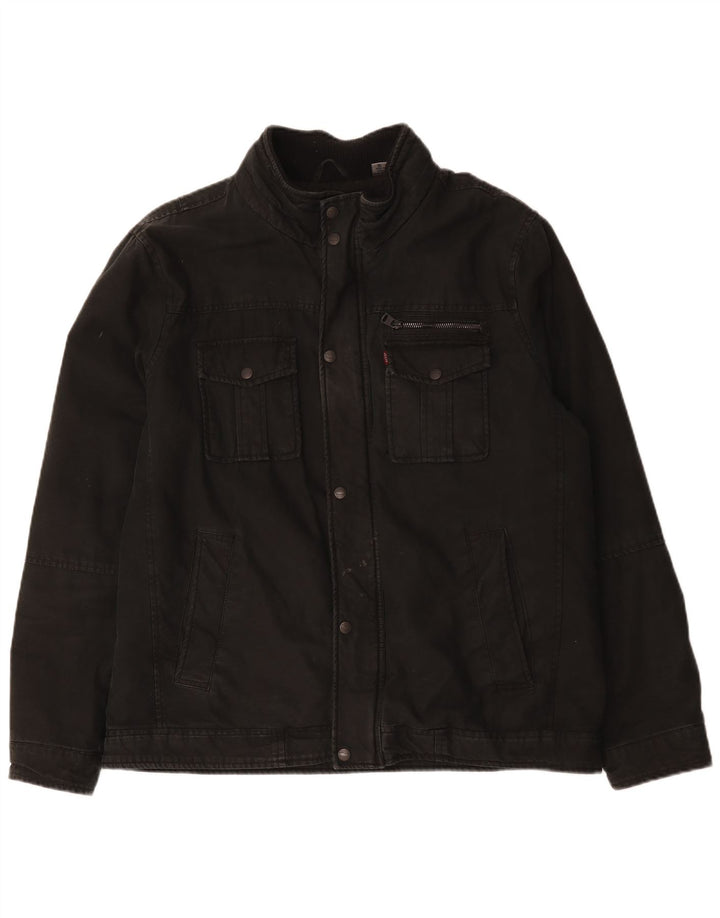 Levi's Herren Utility Jacke UK 42 XL Schwarz Baumwolle