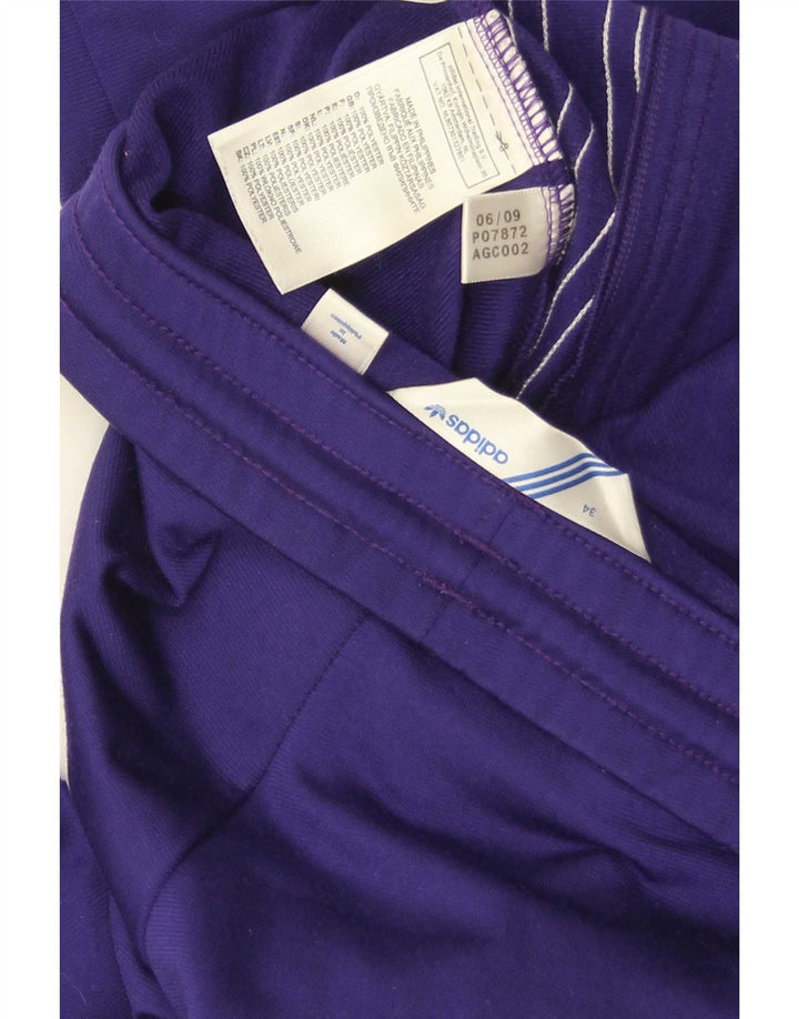 Adidas Damen Trainingshose EU 34 XS Lila Polyester