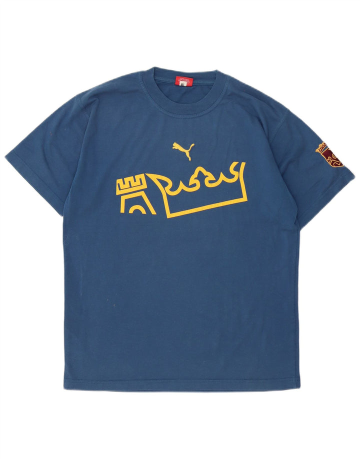 Puma Herren Grafik-T-Shirt-Oberteil Mittelblau