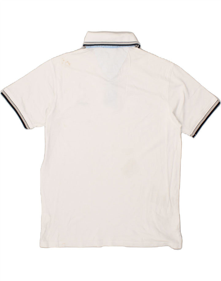 LOTTO Mens Polo Shirt Large White Cotton Vintage Lotto and Second-Hand Lotto from Messina Hembry 