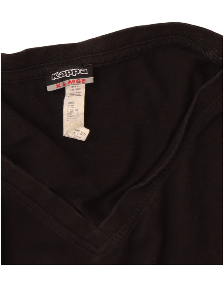 Kappa Herren T-Shirt Top XL Schwarz Baumwolle