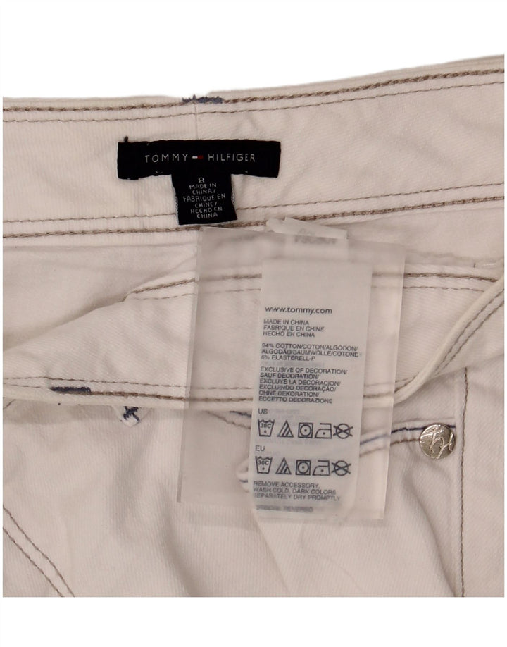 Tommy Hilfiger Damen Bermuda Denim Shorts US 8 Medium W32 Weiße Baumwolle