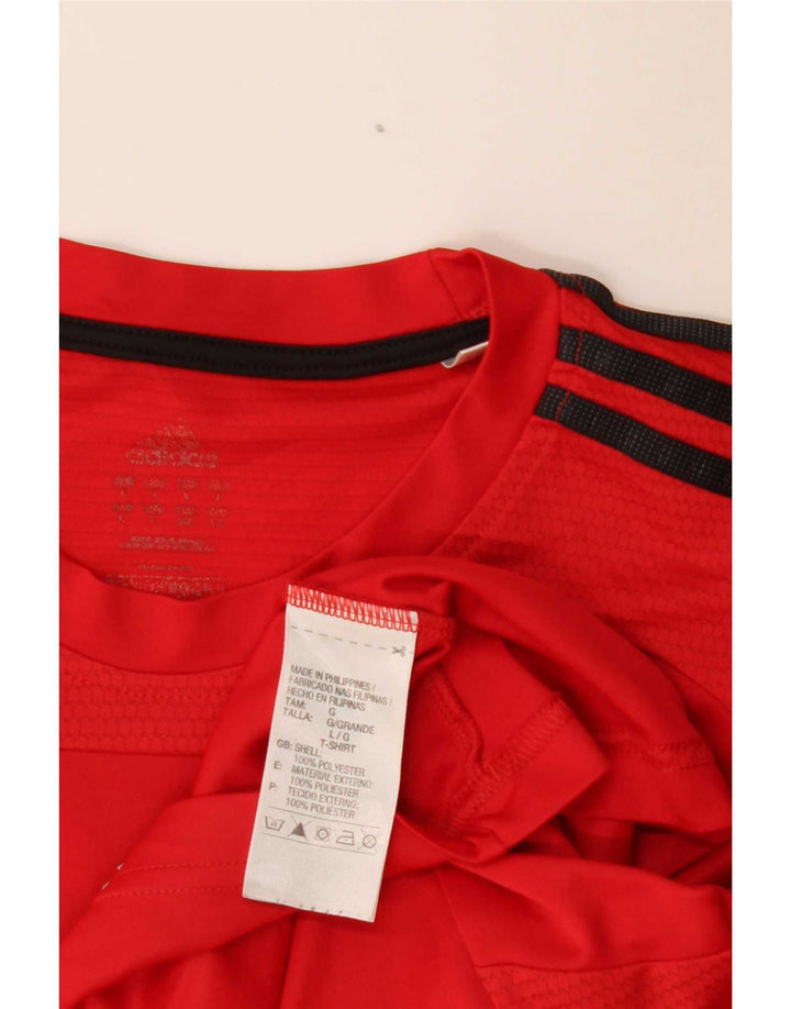Adidas Herren 3D Arc T-Shirt Top Großes rotes Polyester