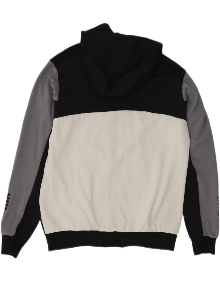 Fila Herren-Kapuzenpullover mit Reißverschluss, groß, Schwarz, Farbblock