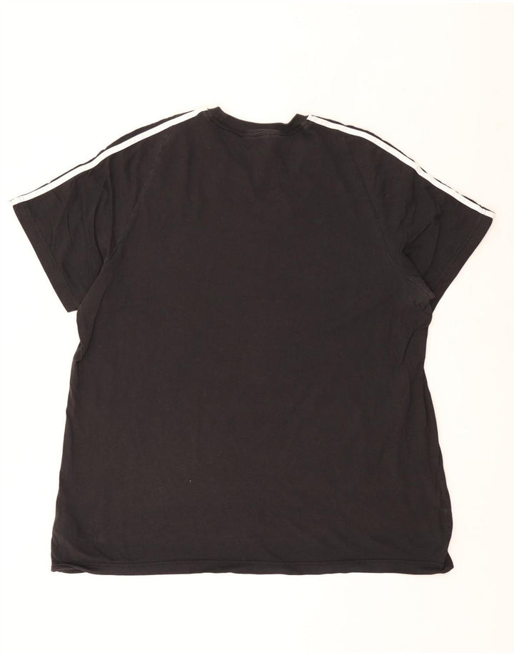 Adidas Herren T-Shirt Top 2XL Schwarz Baumwolle