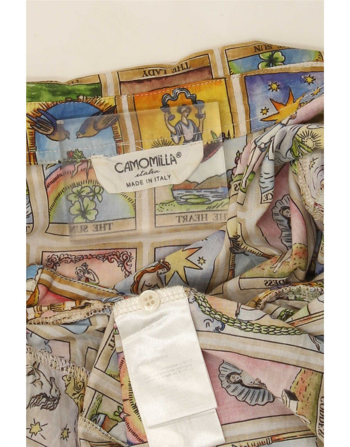 Camomilla Womens Graphic Shirt UK 12 Medium Mehrfarbiges Patchwork