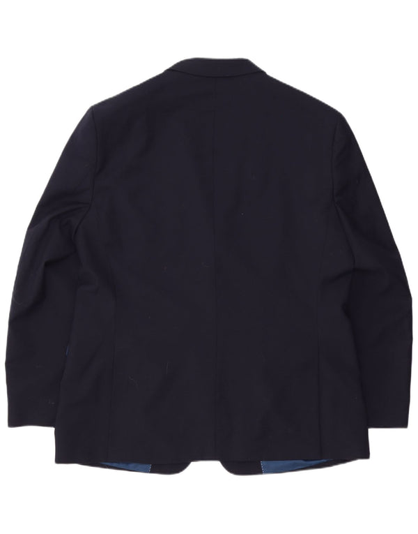 Tommy Hilfiger Herren-Blazer mit 2 Knöpfen, UK 44, 2XL, marineblaue Wolle