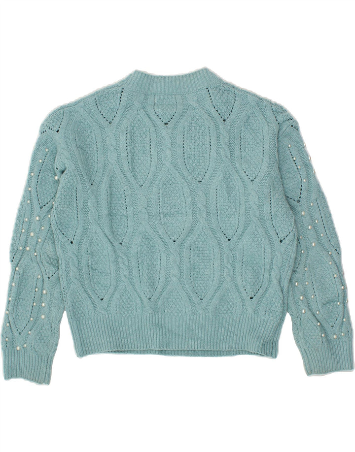 OASIS Womens Crew Neck Jumper Sweater UK 10 Small Blue Polyester Vintage Oasis and Second-Hand Oasis from Messina Hembry 