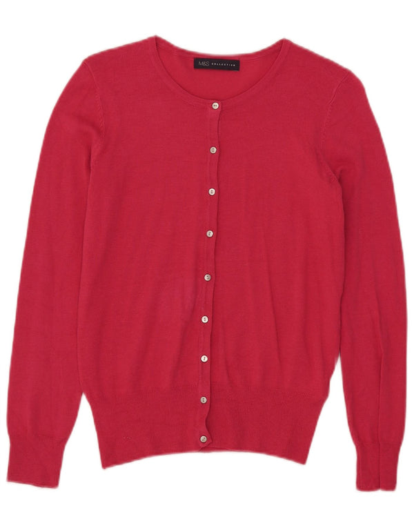Marks & Spencer Damen-Cardigan-Pullover UK 8 Small Rosa Viskose