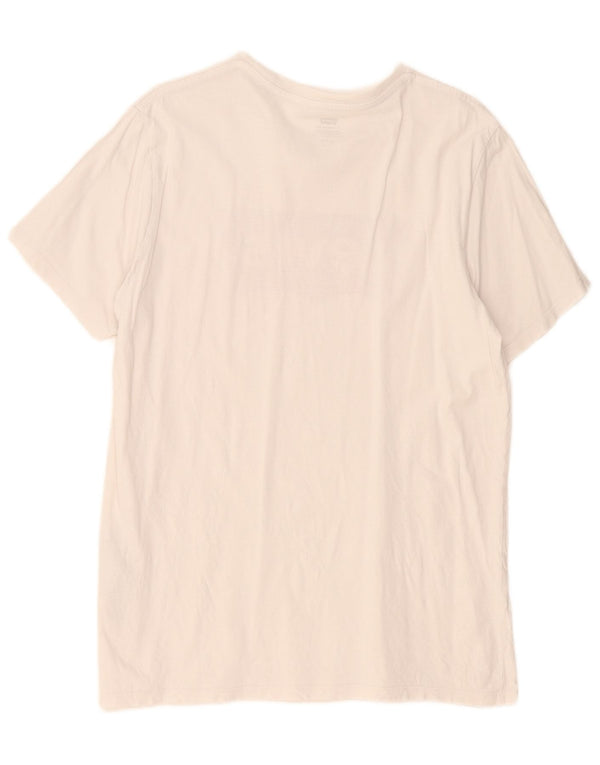 Levi's Damen-T-Shirt mit Grafik, UK 18, XL, weiße Baumwolle