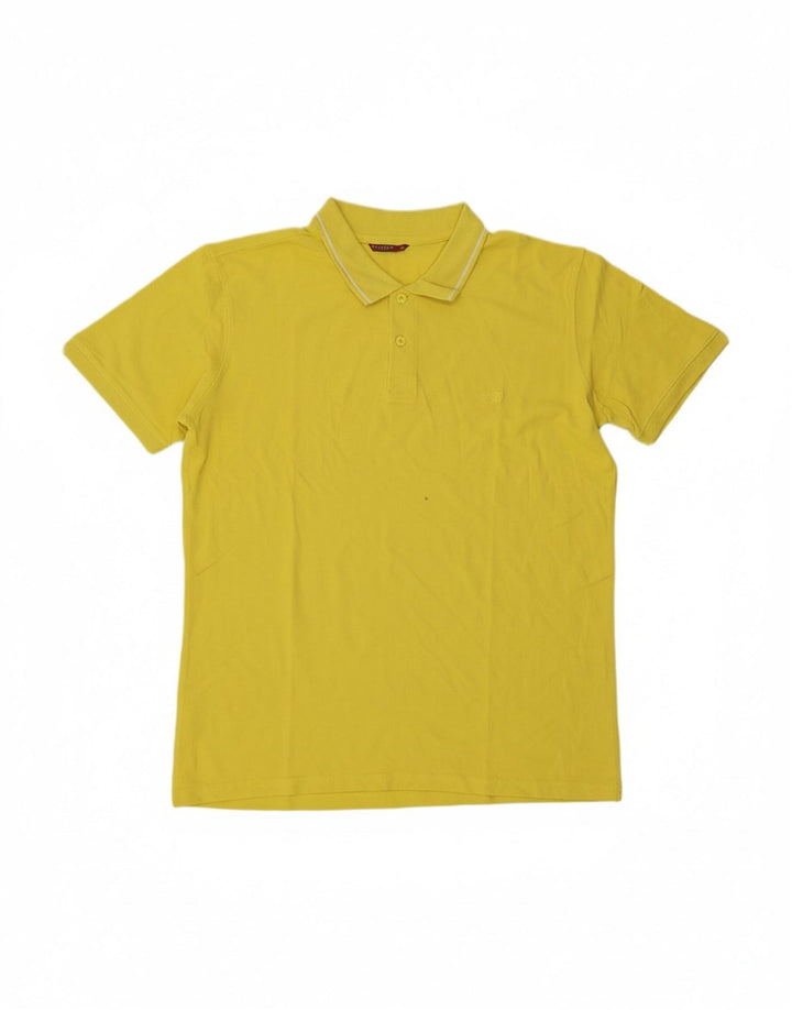 CARRERA Mens Polo Shirt XL Yellow Cotton
