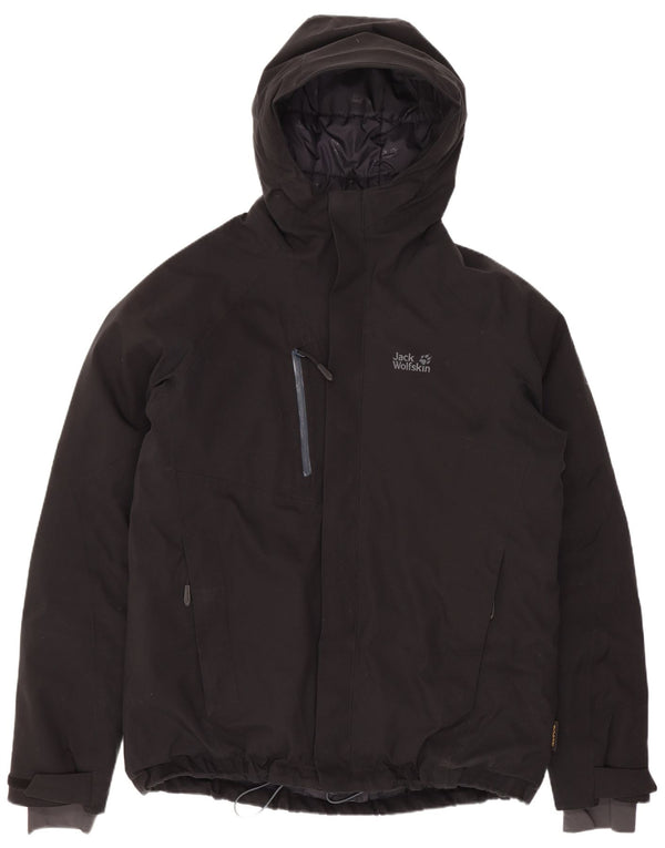 Jack Wolfskin Herren-Jacke mit Kapuze, gepolstert, UK 40, Größe L, Schwarz, Polyester