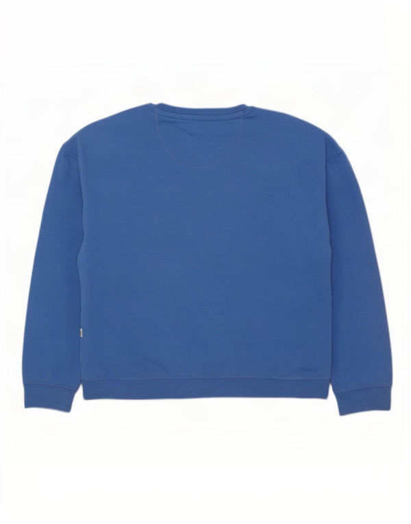 Fat Face Womens Graphic Oversized Sweatshirt Jumper UK 18 XL Blue Cotton
