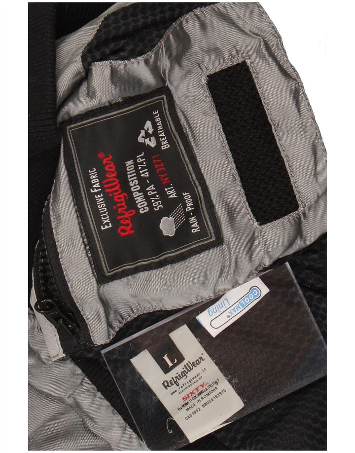 REFRIGIWEAR Herren-Bomberjacke mit Kapuze, UK 40, Größe L, grau, Polyester