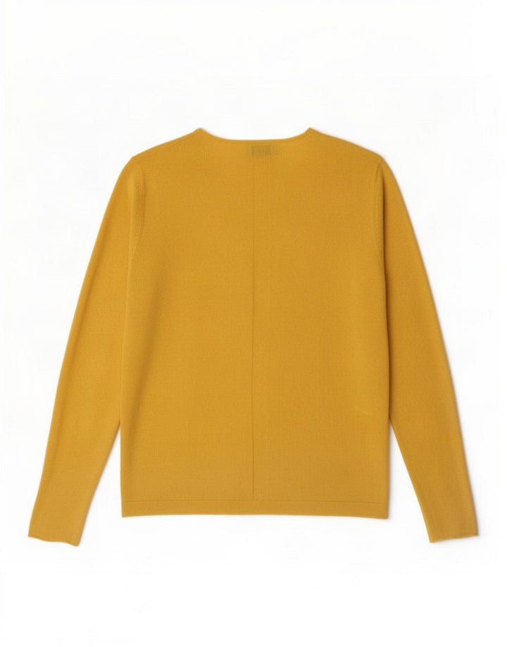 Jigsaw Damen Top Langarm UK 10 Small Gelb Polyamid