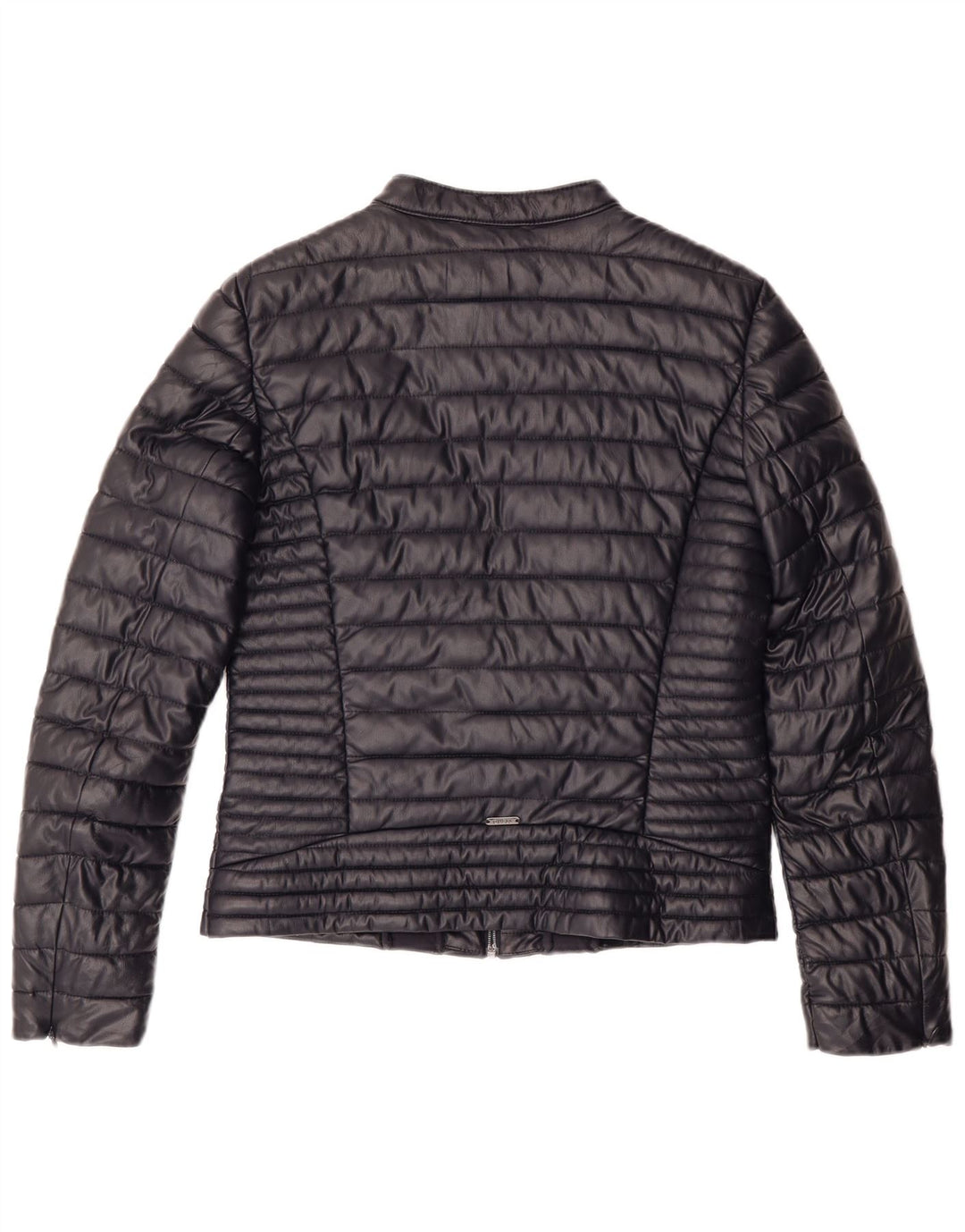 GUESS Damen Wattierte Jacke UK 14 Medium Marineblau Polyurethan