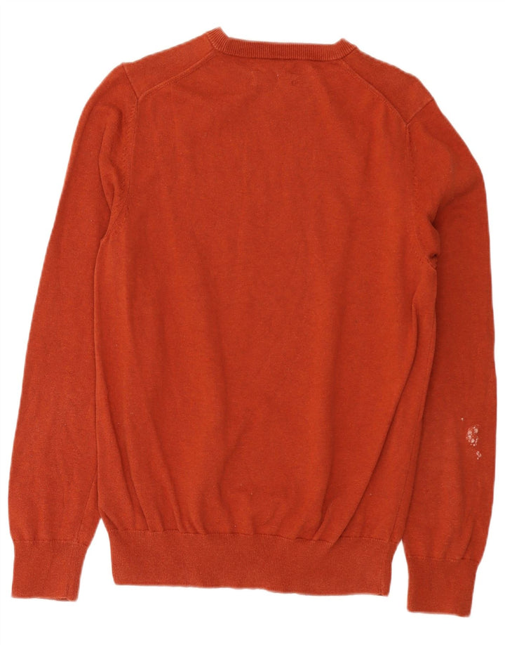 Marks & Spencer Herren-Pullover mit U-Boot-Ausschnitt aus mittelbrauner Baumwolle
