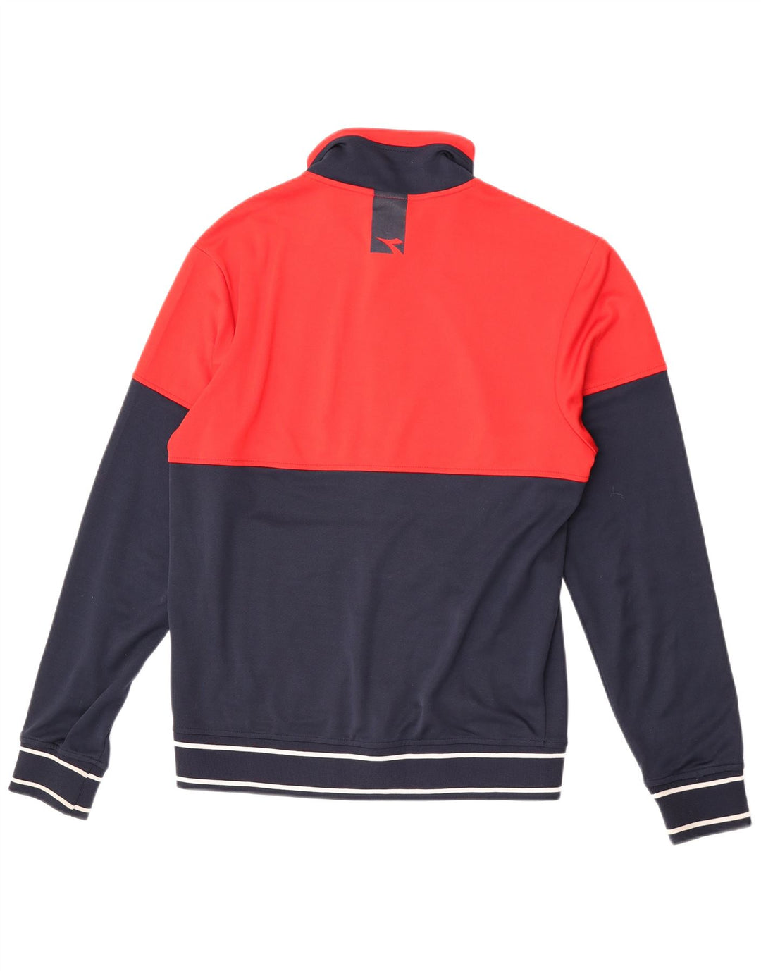 Diadora Damen-Trainingsanzug-Top-Jacke, UK 18, XL, rotes Colourblock-Polyester