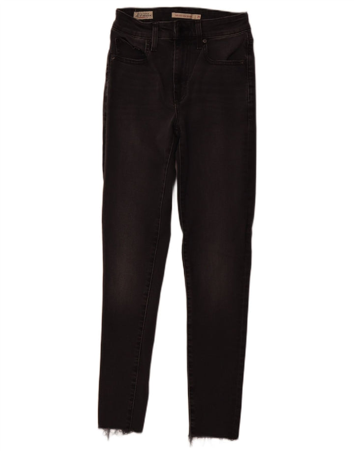 LEVI'S Damen 721 High Rise Skinny Jeans W25 L27 Schwarz