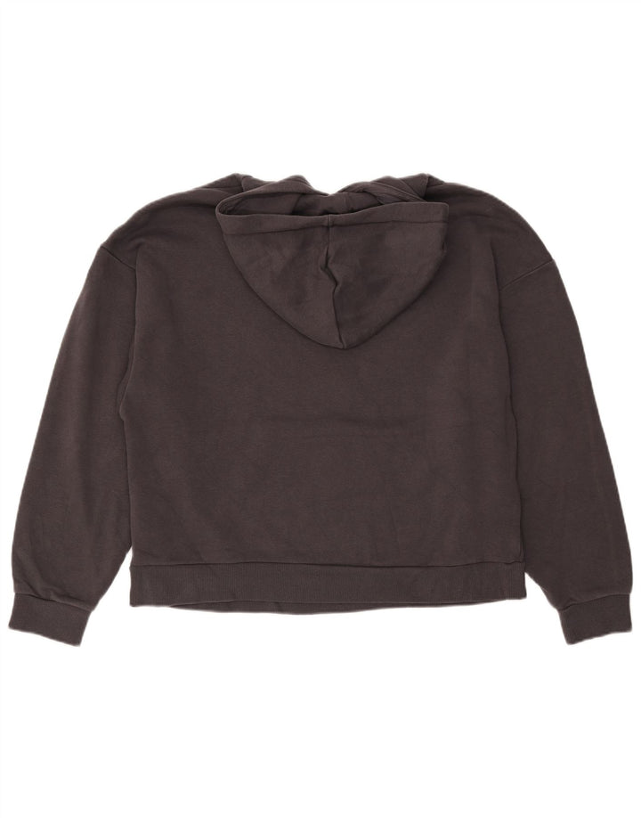 PUMA Damen Übergroßer Kapuzenpullover UK 16 Large Graue Baumwolle