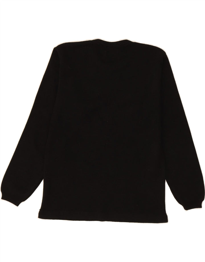 AKAL Womens Abstract Pattern Crew Neck Jumper Sweater UK 10 Small Black Vintage Akal and Second-Hand Akal from Messina Hembry 