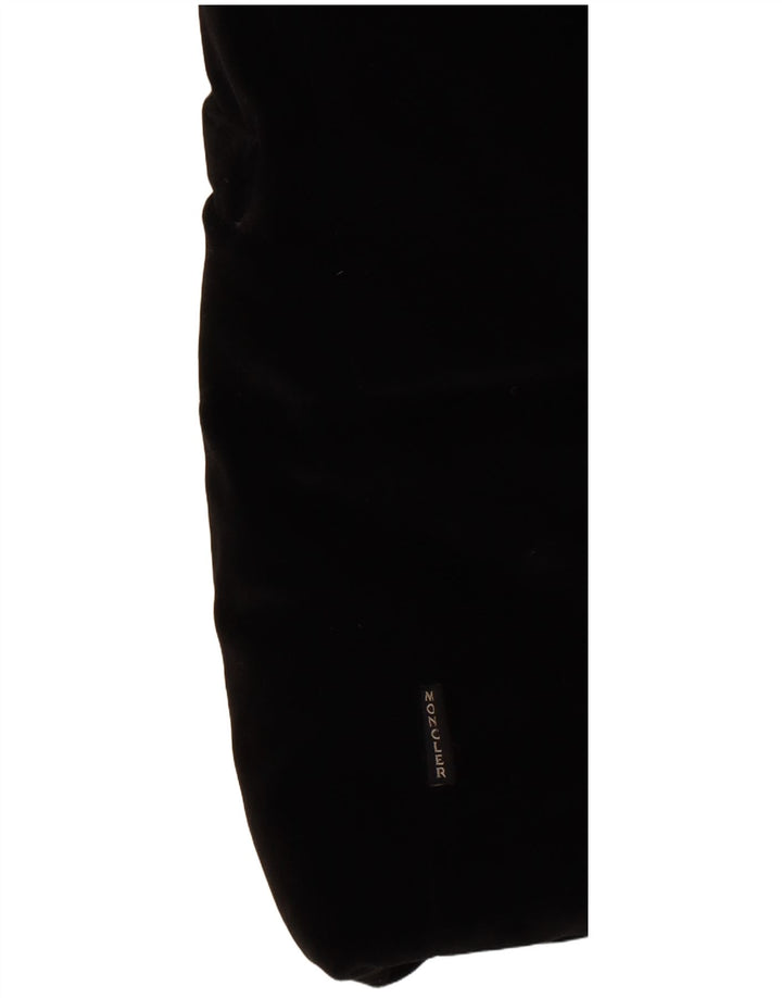 Moncler Damen übergroße, gepolsterte Samtjacke, Größe 0 XS, schwarze Baumwolle