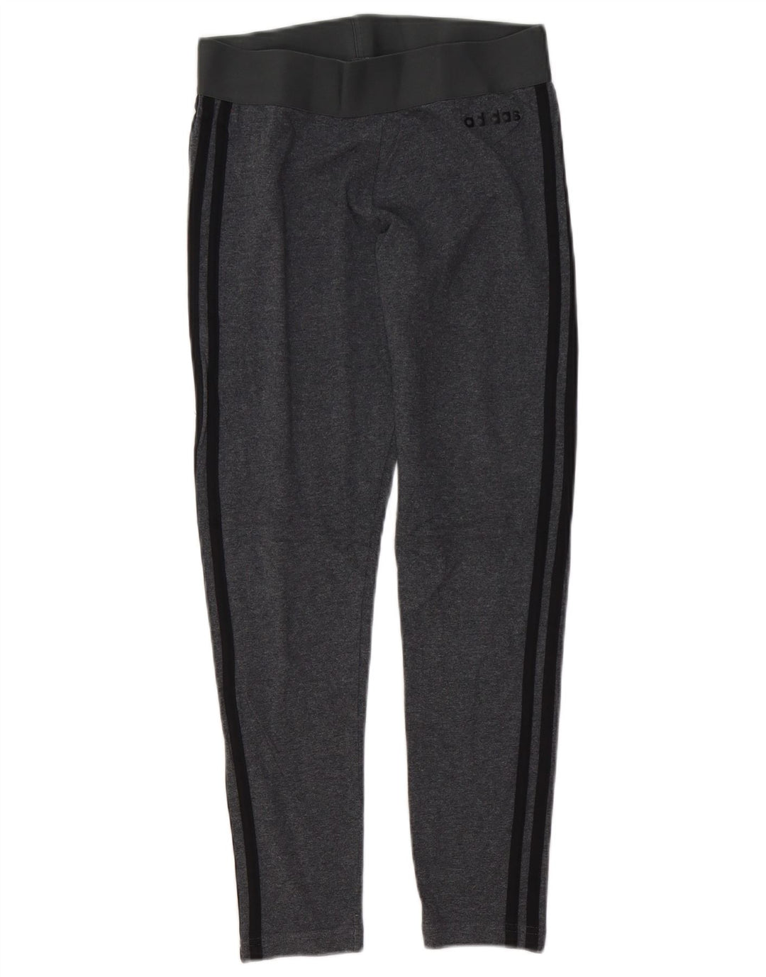 ADIDAS Damen Leggings UK 8/10 Small Graue Baumwolle