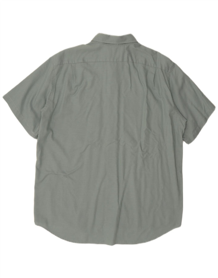 Lacoste Herren Kurzarmhemd Größe 45 XL Grün