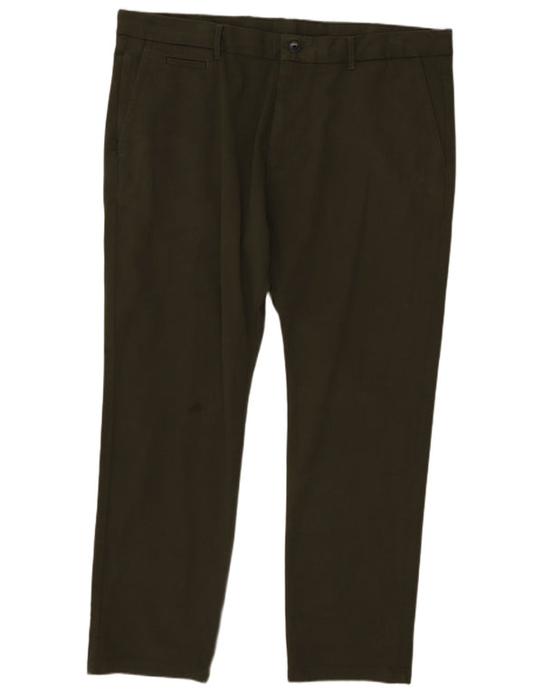 Marks & Spencer Herren Slim Chinohose W40 L29 Khaki Baumwolle