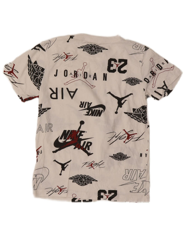 Jordan Boys Graphic T-Shirt Top 10-11 Years Medium White Cotton