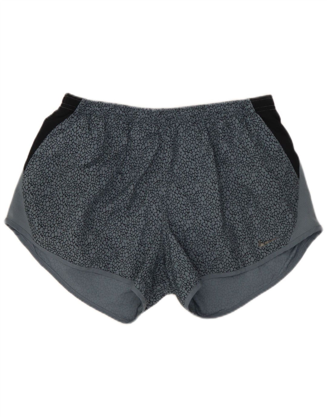 NIKE Damen Dri Fit Sport Shorts UK 12 Mittelblaues Colourblock-Polyester
