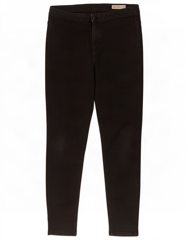 Marks & Spencer Damen Super Skinny Jeans UK 14 Medium W30 L28 Schwarze Baumwolle