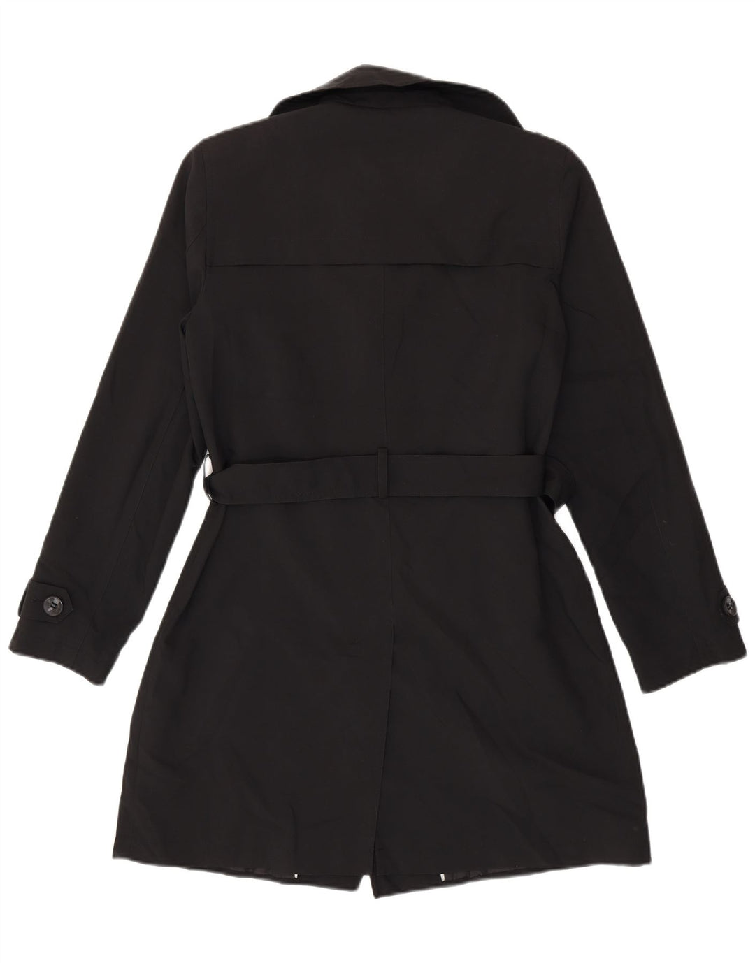 Marks & Spencer Damen Trenchcoat UK 12 Medium Schwarz Polyester