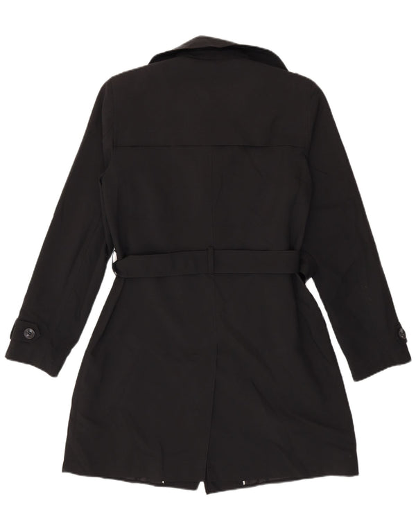 Marks & Spencer Damen Trenchcoat UK 12 Medium Schwarz Polyester