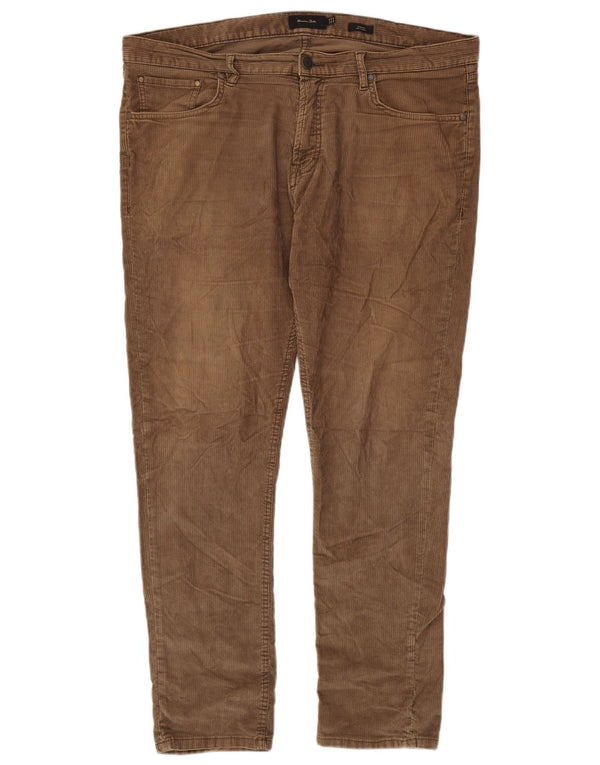 Massimo Dutti Herren Slim Fit Cordhose EU 46 XL W36 L30 Braun