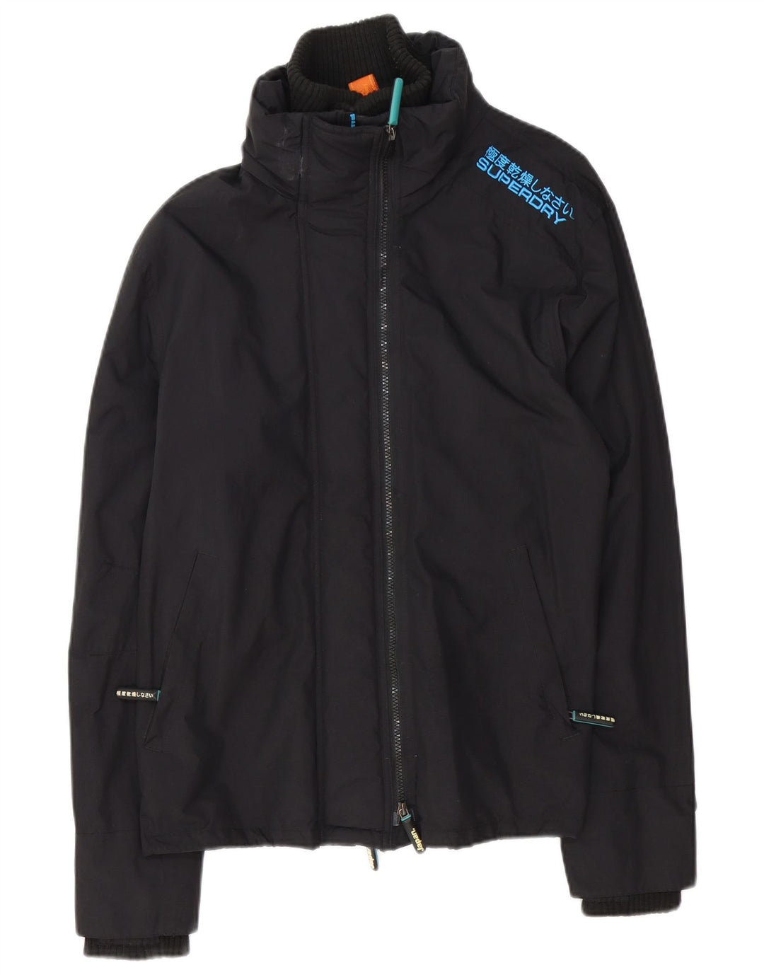 Superdry Herren The Windcheater Windjacke UK 40 Large Schwarz Nylon