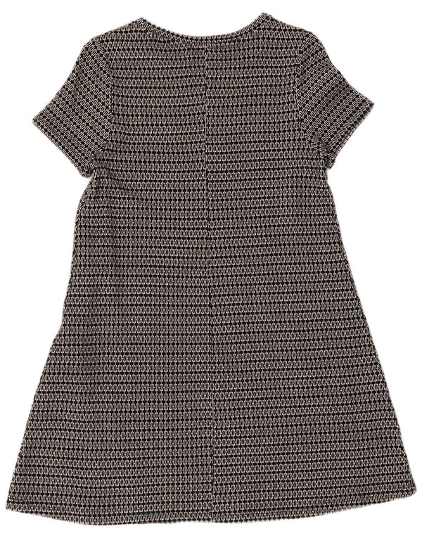Zara Damen T-Shirt-Kleid UK 12 Medium Schwarz Geometrisch