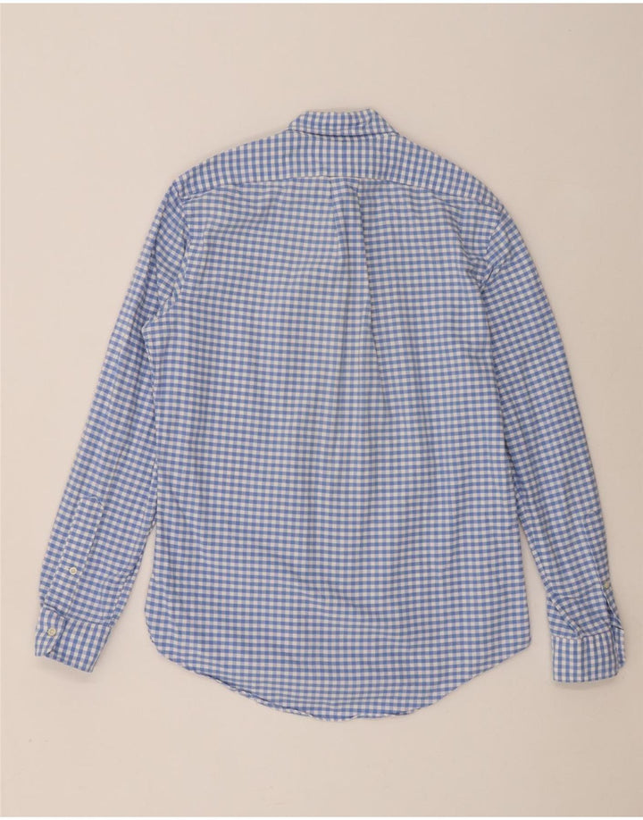 Ralph Lauren Herren-Hemd mit individueller Passform, kleine blaue Gingham-Baumwolle