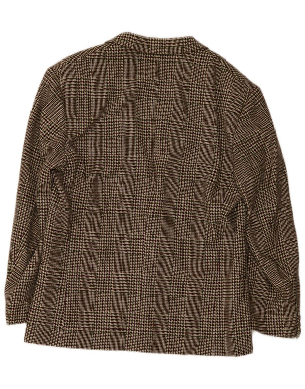 Vintage Herren Blazer Jacke IT 52 XL Burgunder Hahnentrittwolle
