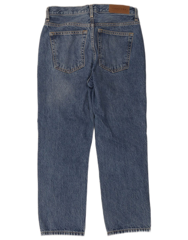 Topshop Damen Editor Tapered Jeans UK 8 W26 L28 Blaue Baumwolle