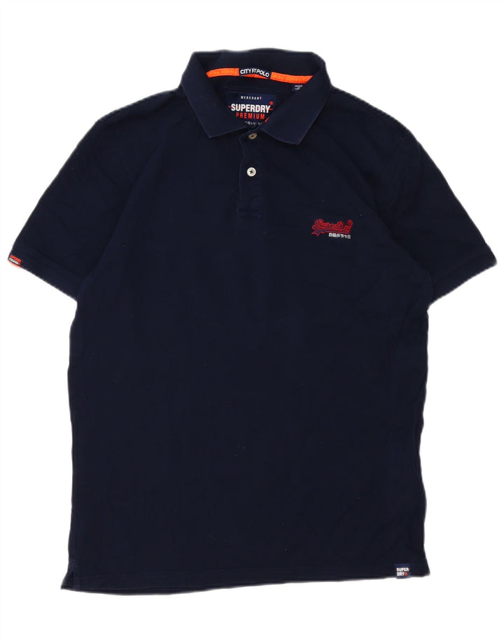 Superdry Herren-Poloshirt XL aus marineblauer Baumwolle