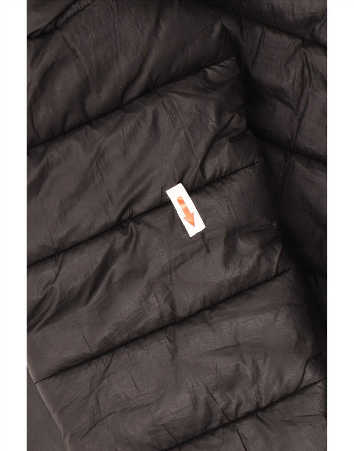 Champion Womens Hooded Wattierte Jacke UK 12 Mittelschwarzes Polyester