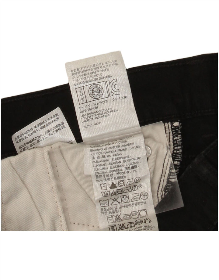 Levi's Damen 513 Slim Straight Jeans W30 L32 Schwarze Baumwolle