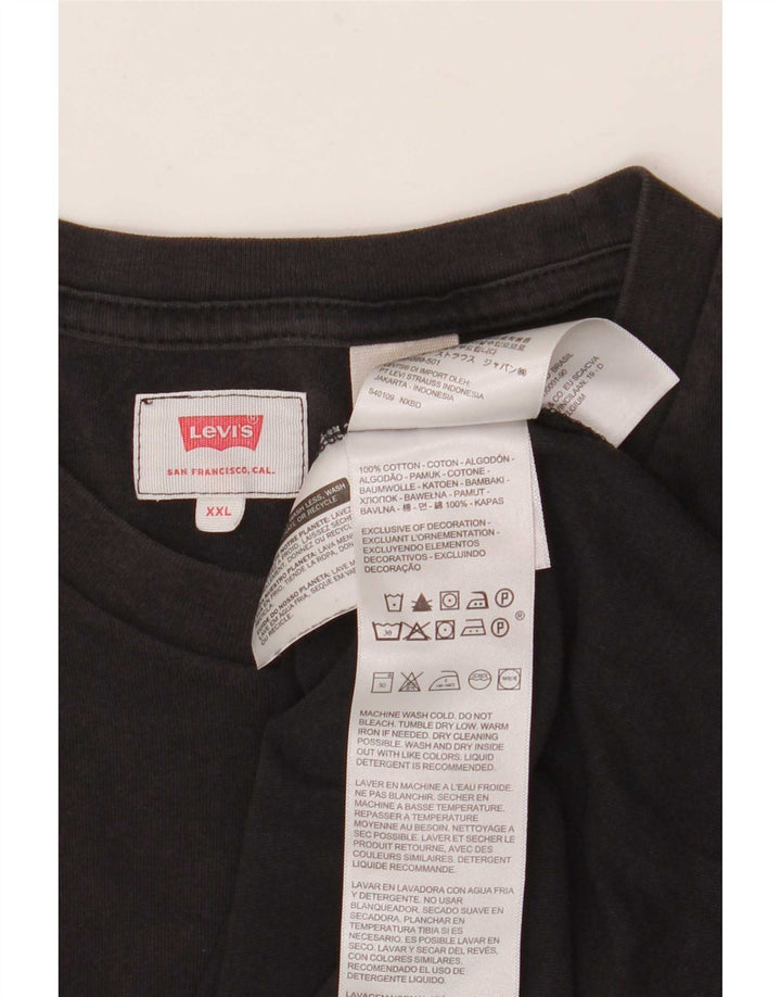 Levi's Herren T-Shirt Top 2XL Schwarz Baumwolle