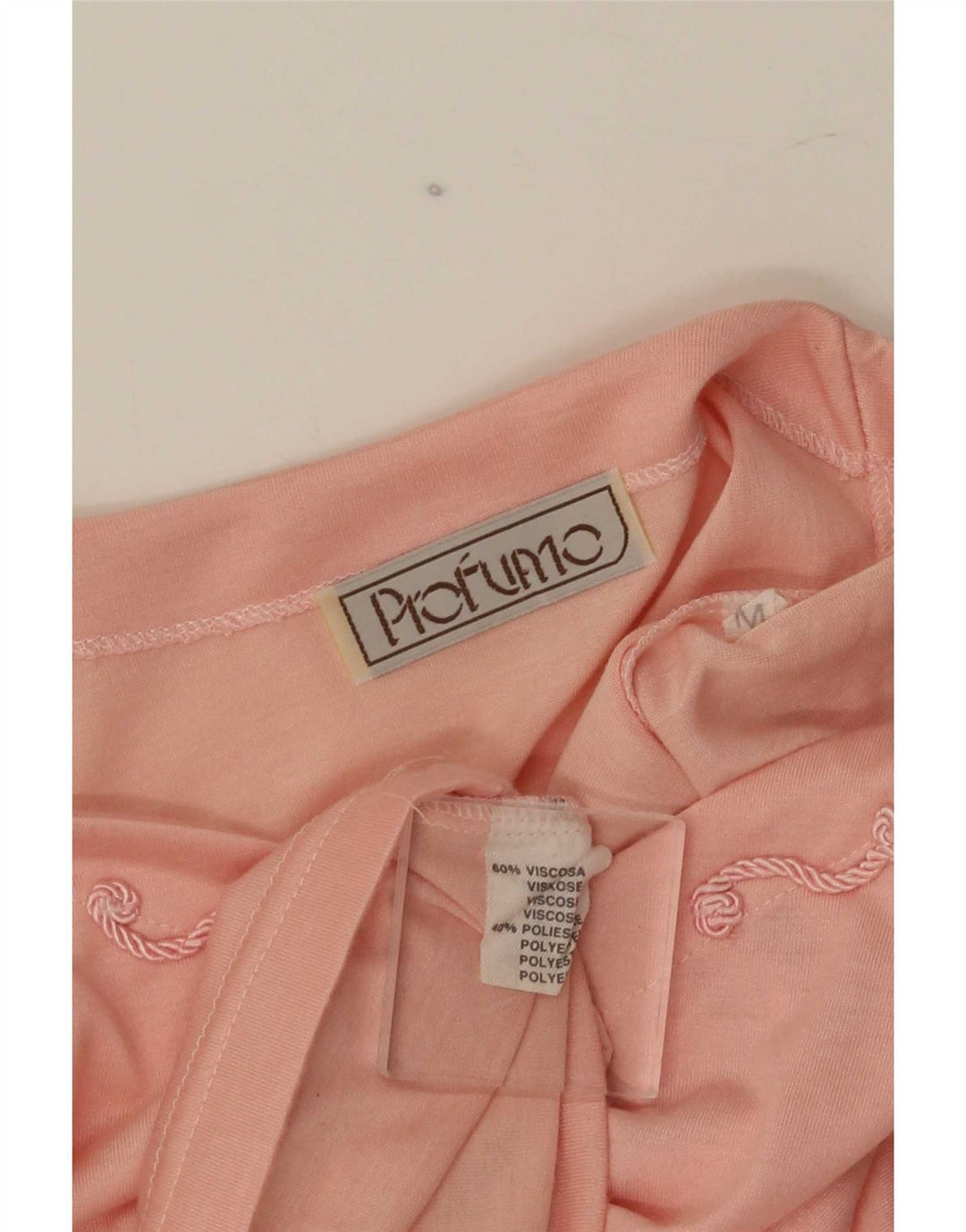 Vintage Damen T-Shirt Top UK 14 Mittelrosa Viskose